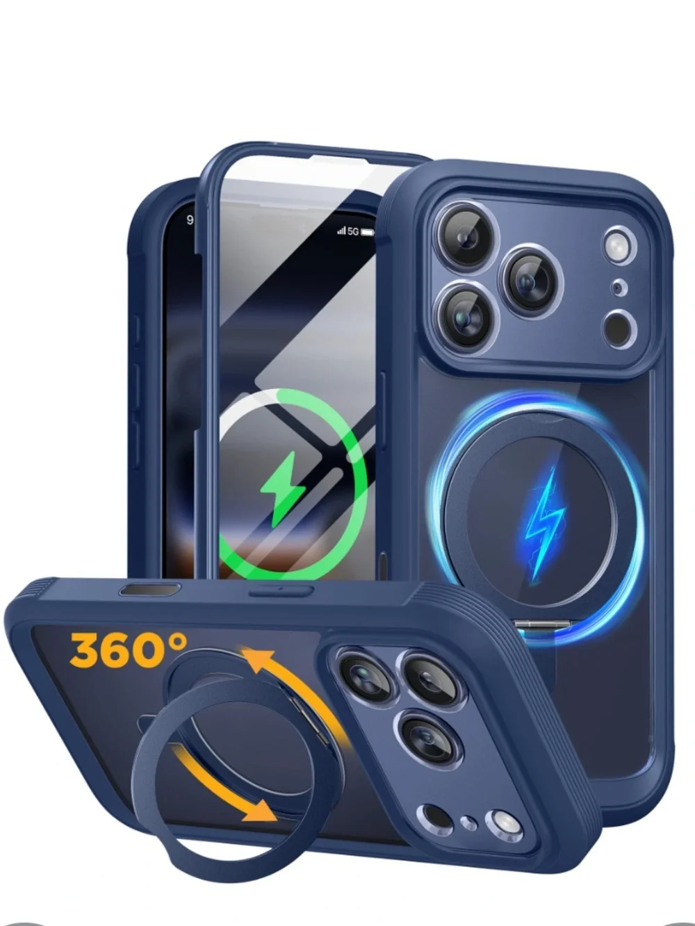 Iphone 17 Pro 360 Stand Case with MagSafe - BLUE